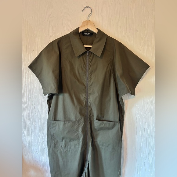 Rachel Comey Green Poplin Barrie Zip Up Boiler Suit Jumpsuit Cotton Oversized - Picture 11 of 17